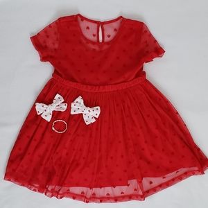 SOLD 🔥 - Red sheer heart dress